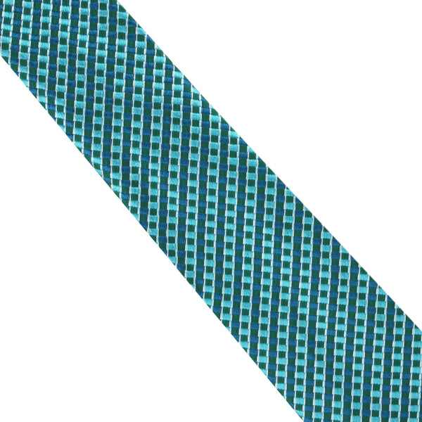 Dunhill woven silk tie in a carbon fibre pattern