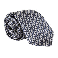 Dunhill woven silk tie in a carbon fibre pattern