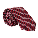 Dunhill woven silk tie in a carbon fibre pattern