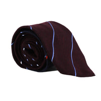 Dunhill luxurious wool and silk blend block striped tie