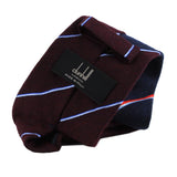 Dunhill luxurious wool and silk blend block striped tie