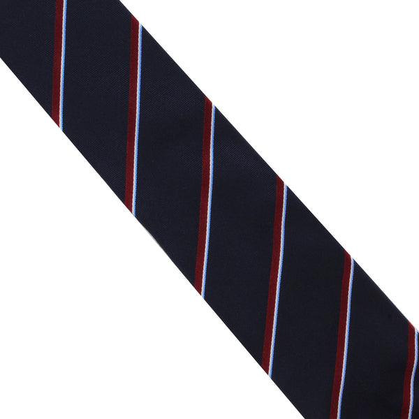 Dunhill luxurious mulberry silk tie in a striped pattern