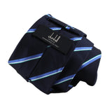 Dunhill luxurious mulberry silk tie in a striped pattern