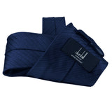 Dunhill silk tie in a woven herringbone pattern