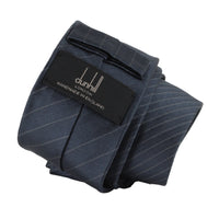 Dunhill silk tie in a scaled pinstripe pattern