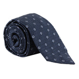 Dunhill luxurious mulberry silk tie in a textured floral neats pattern