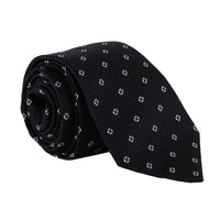 Dunhill luxurious mulberry silk tie in a textured floral neats pattern