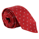 Dunhill luxurious mulberry silk tie in a textured floral neats pattern