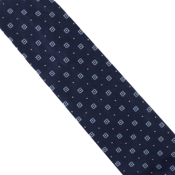 Dunhill luxurious neats patterned woven silk tie