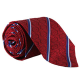 Dunhill silk tie in a stripe and longtail logo pattern