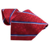 Dunhill silk tie in a stripe and longtail logo pattern