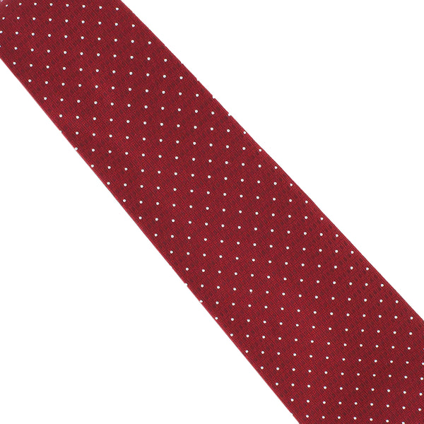 Dunhill silk tie in a fine dot and longtail 'd' logo pattern