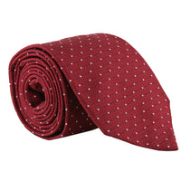 Dunhill silk tie in a fine dot and longtail 'd' logo pattern