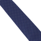 Dunhill silk tie in a fine dot and longtail 'd' logo pattern