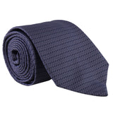 Dunhill luxurious woven mulberry silk tie in a repeat Dunhill longtail d logo pattern