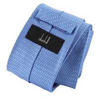 Dunhill luxurious woven silk tie in a repeat Dunhill longtail d logo pattern