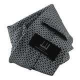 Dunhill luxurious mulberry silk tie in a hexbolt pattern