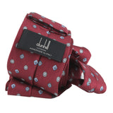 Dunhill mulberry silk tie in a cufflink printed pattern