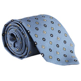 Dunhill mulberry silk tie in a cufflink printed pattern