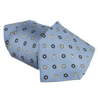 Dunhill mulberry silk tie in a cufflink printed pattern