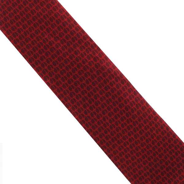 Dunhill luxurious mulberry silk tie in a repeat d logo print