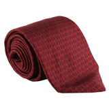 Dunhill luxurious mulberry silk tie in a repeat d logo print