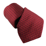 Dunhill luxurious mulberry silk tie in a repeat d logo print