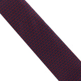 Dunhill luxurious mulberry silk tie in a repeat d logo print