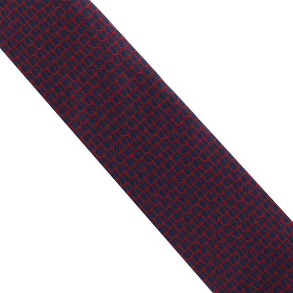 Dunhill luxurious mulberry silk tie in a repeat d logo print