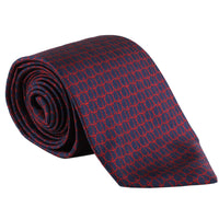 Dunhill luxurious mulberry silk tie in a repeat d logo print