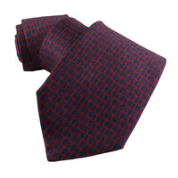 Dunhill luxurious mulberry silk tie in a repeat d logo print