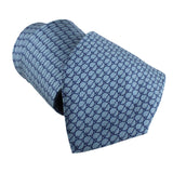 Dunhill luxurious mulberry silk tie in a repeat d logo print