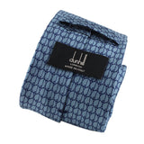 Dunhill luxurious mulberry silk tie in a repeat d logo print