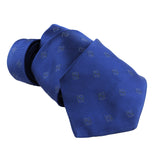 Dunhill silk tie in a repeat monogram pattern