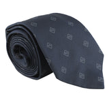 Dunhill silk tie in a repeat monogram pattern