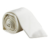 Dunhill mulberry silk satin tie in an ivory white tone
