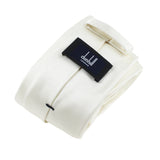Dunhill mulberry silk satin tie in an ivory white tone