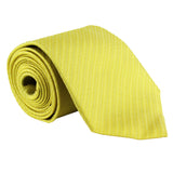 Dunhill yellow silk tie in a herringbone pattern
