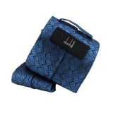 Dunhill luxurious silk tie in a longtail logo with contrasting longtail to the blade