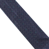 Dunhill luxurious silk tie in a longtail logo with contrasting scattered d pattern