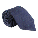Dunhill luxurious silk tie in a longtail logo with contrasting scattered d pattern