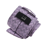 Dunhill luxurious silk tie in a longtail logo with contrasting scattered d