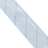 Dunhill luxurious silk tie in a longtail logo with contrasting stripe pattern