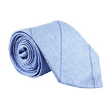 Dunhill luxurious silk tie in a longtail logo with contrasting stripe pattern