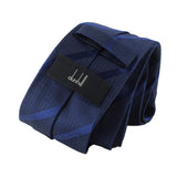 Dunhill luxurious silk tie in a rollaquilt and stripe pattern