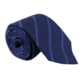 Dunhill luxurious woven silk tie in a longtail d and stripe pattern