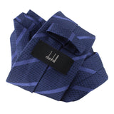 Dunhill luxurious woven silk tie in a longtail d and stripe pattern
