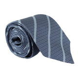 Dunhill luxurious woven silk tie in a longtail d and stripe pattern