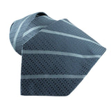 Dunhill luxurious woven silk tie in a longtail d and stripe pattern