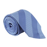 Dunhill luxurious woven silk tie in a longtail and grosgrain stripe pattern